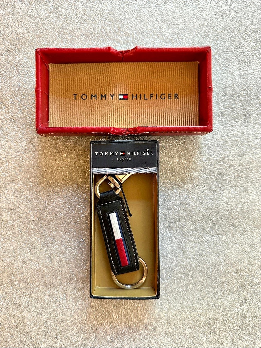 Tommy Hilfiger Double Ended Keyfob Black & Red